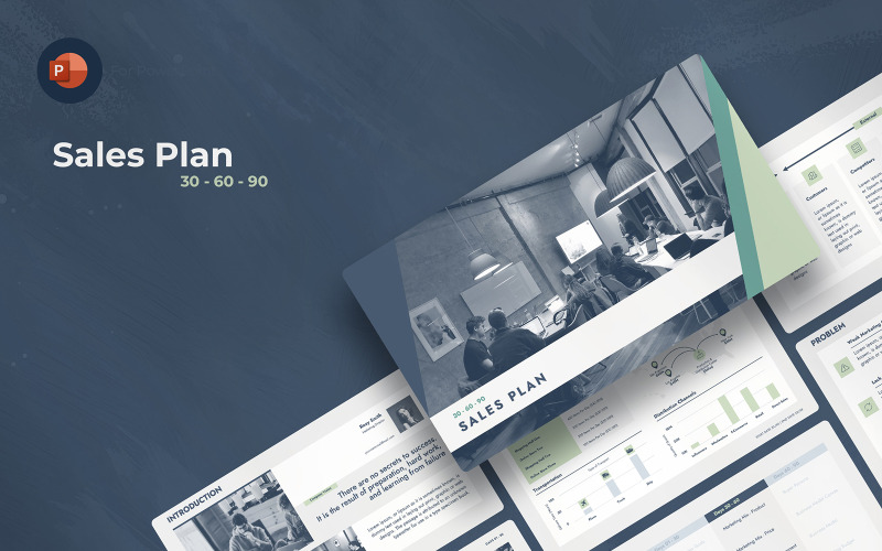 30 60 90 Verkoopplan PowerPoint-sjabloon