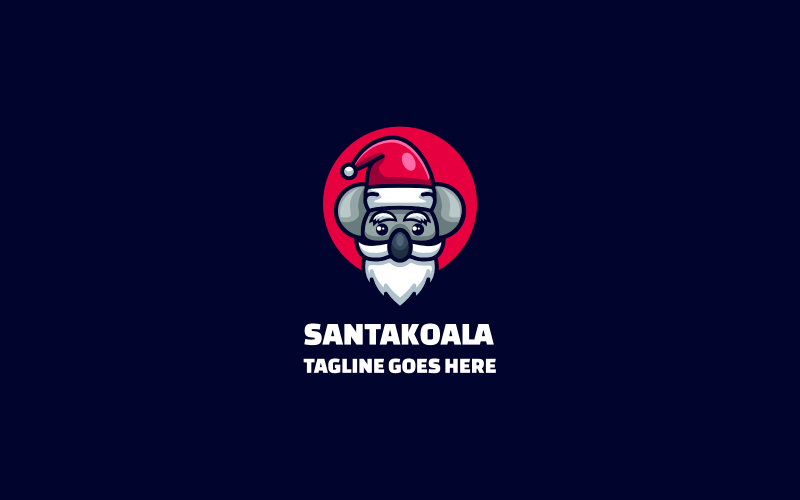 Logo mascotte semplice di Santa Koala