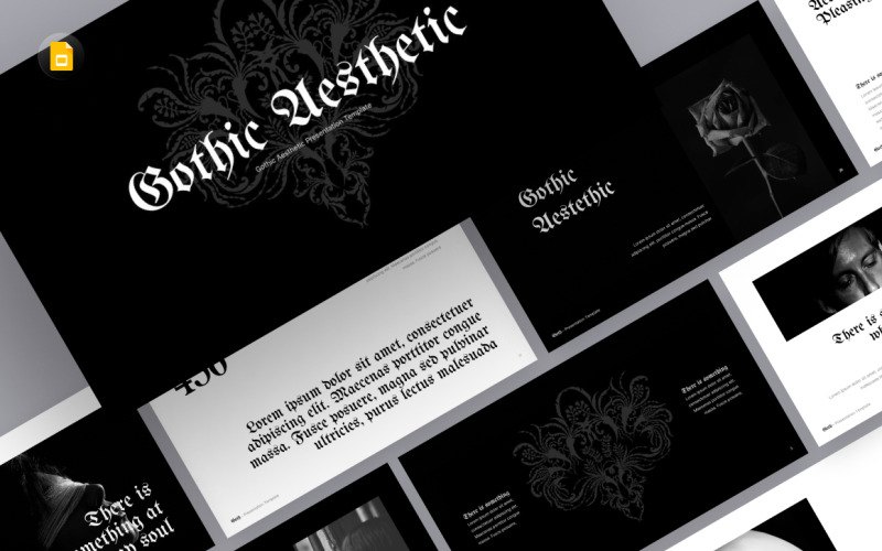 Modello di Google Slides con estetica gotica