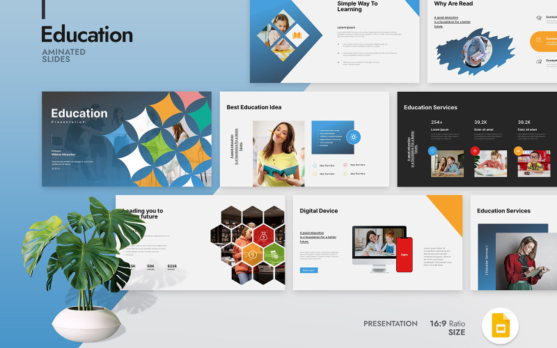 Modello di presentazione Google Slide di Education Pro