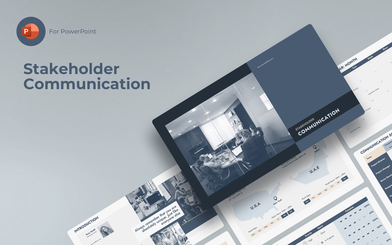 PowerPoint-sjabloon voor stakeholdercommunicatieplan
