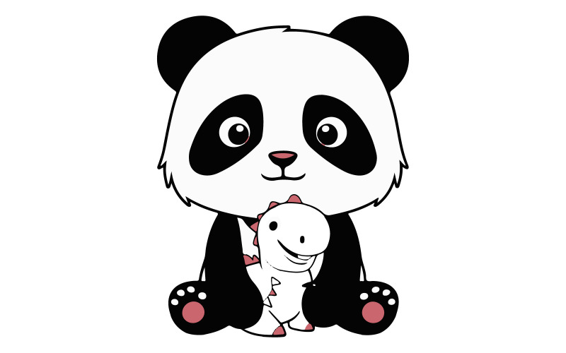 Ilustraciones vectoriales de un panda