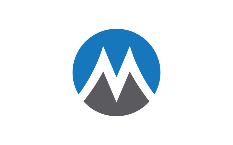 M Letter Logo Bedrijfssjabloon vectorillustratieontwerp v.9