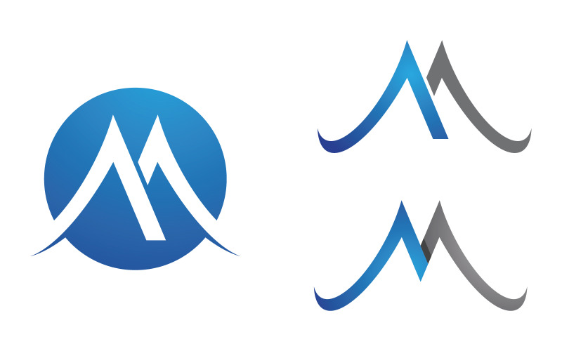 M Lettera Logo Modello aziendale illustrazione vettoriale design v.2