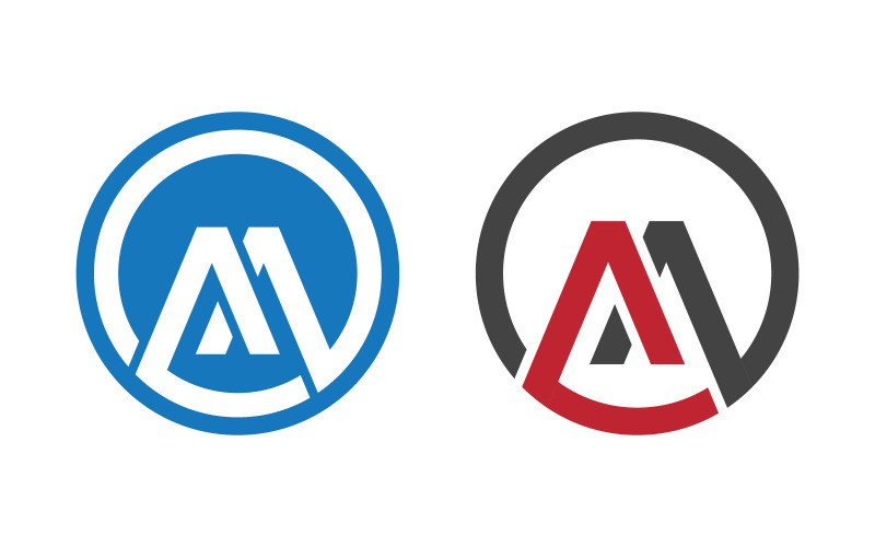 M Lettera Logo Modello aziendale illustrazione vettoriale design v.7