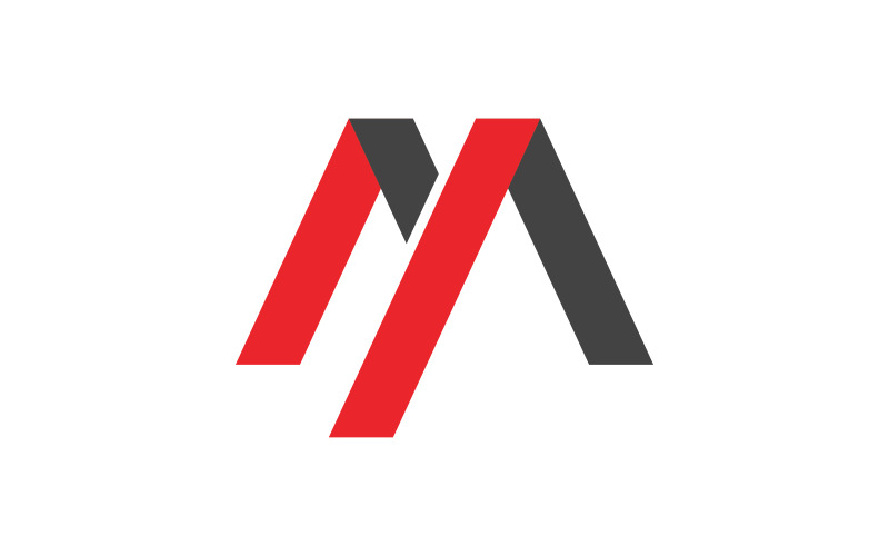 Modèle d'illustration vectorielle de logo de lettre M v.10