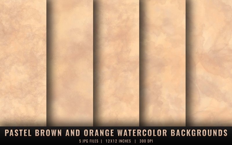 Pastelbruine en oranje aquarelachtergronden