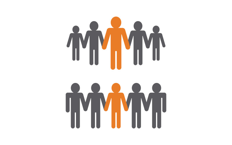 Persone Icona lavoro gruppo Formazione Illustrazione vettoriale design v.2