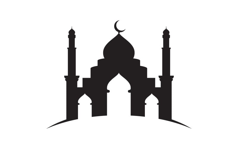 Szablon projektu logo meczetu budynku islamskiego v.28
