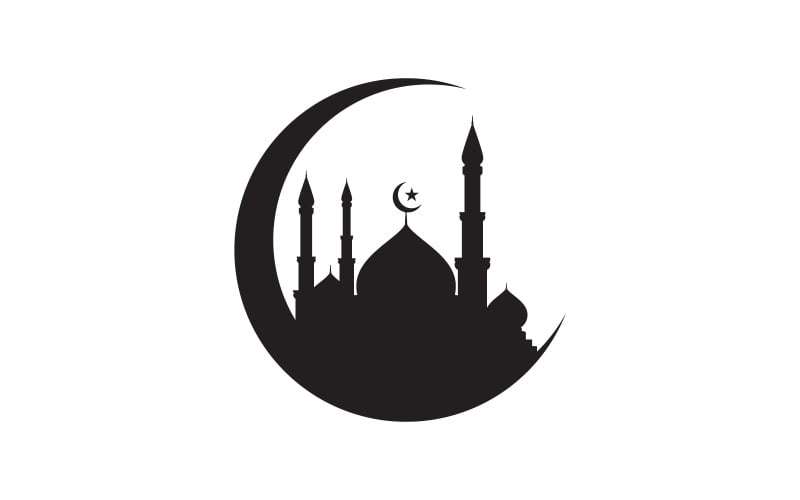 Szablon projektu logo meczetu budynku islamskiego v.40
