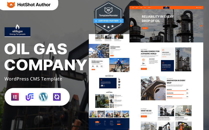 Olaj és gáz – Kőolaj- és földgázipari vállalat WordPress-reszponzív téma