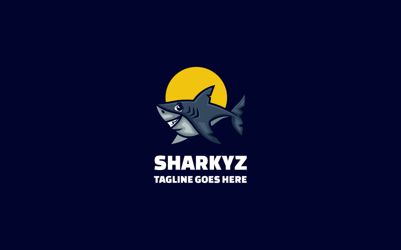 Простой логотип талисмана Sharkyz