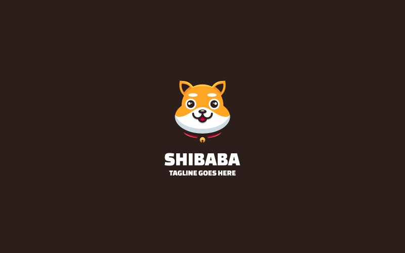 Shibaba Simple Mascot Logotyp
