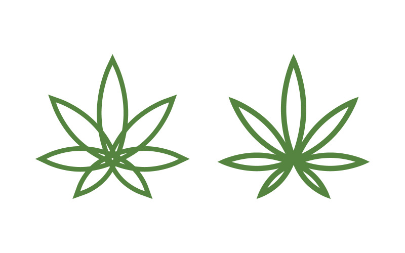 Canabis marihuana znak symbol ilustrace design v.3