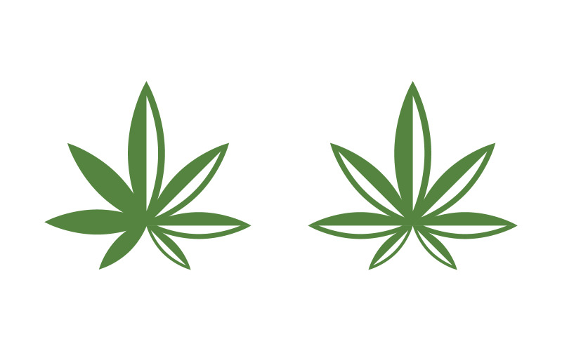 Canabis marihuana znak symbol ilustrace design v.6