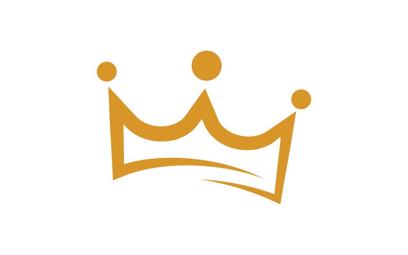 Corona del re Modello di logo di lusso icona vettoriale V.4