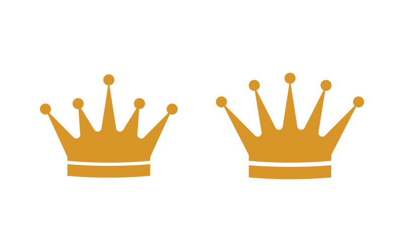 Corona del re Modello di logo di lusso icona vettoriale V.6