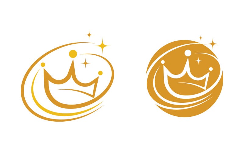 Crown of king Luxury Logo Template vector icon V.7