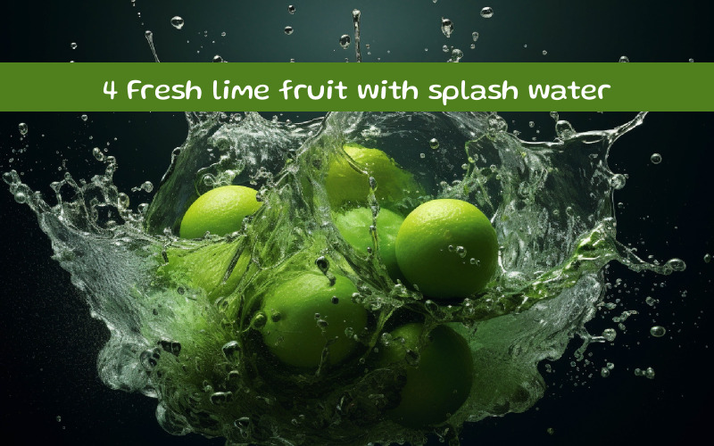 Frutta fresca al lime con spruzzi d'acqua