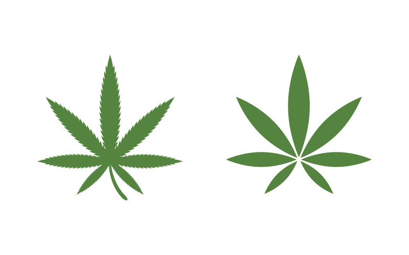 Illustrazione del simbolo del segno della marijuana della canapa design v.5
