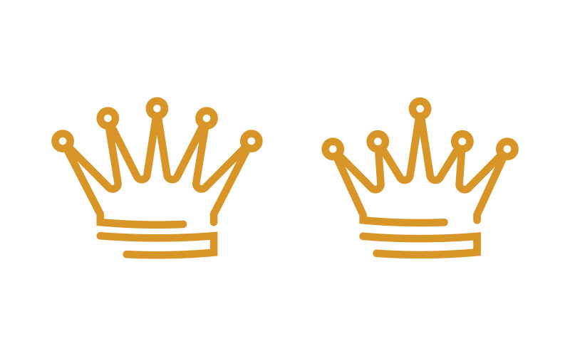 Kroon van koning Luxe Logo Template vector icoon V.5