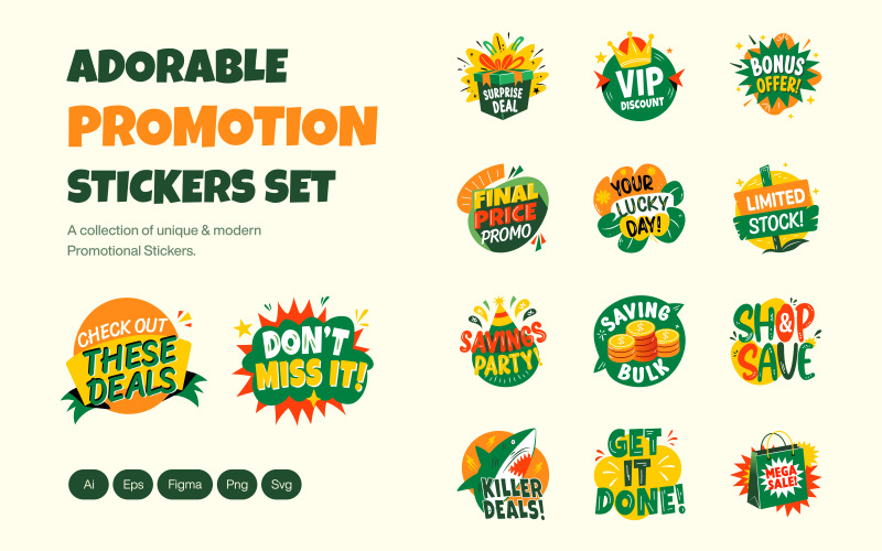 Moderne promotionele stickers