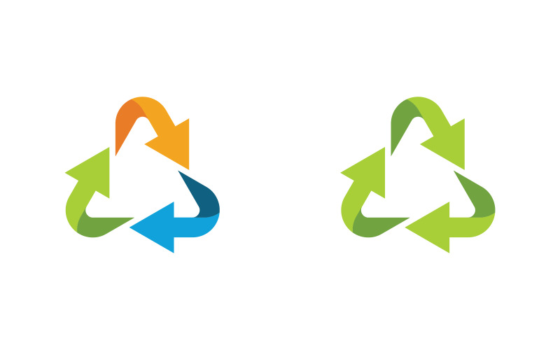 Recycle-pictogrammen vectorillustratie-ontwerpsjabloon v.2