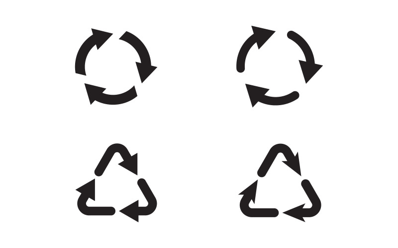 Recycle-pictogrammen vectorillustratie-ontwerpsjabloon v.3