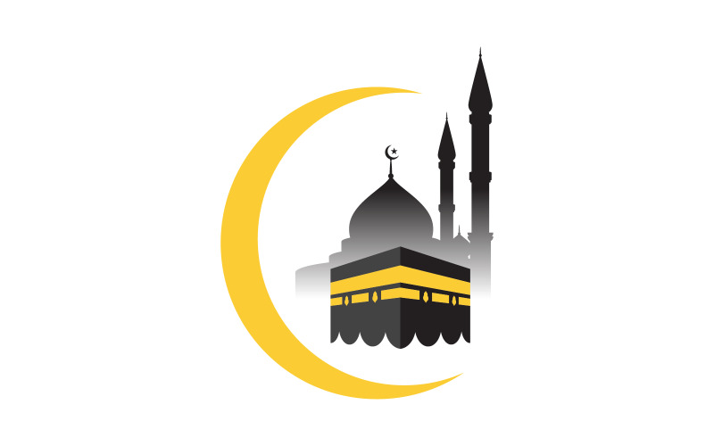 Šablona návrhu ikony Kaaba vektorové ilustrace v.15