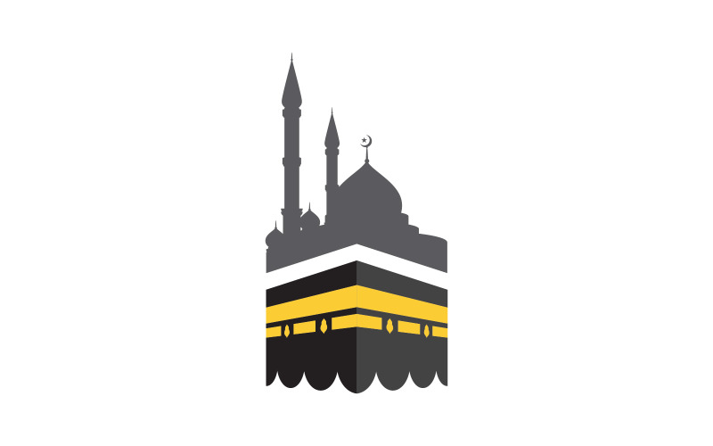Šablona návrhu ikony Kaaba vektorové ilustrace v.16