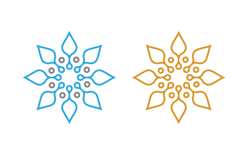 Schoonheid bloem illustratie vector icoon logo ontwerp sjabloon v.1