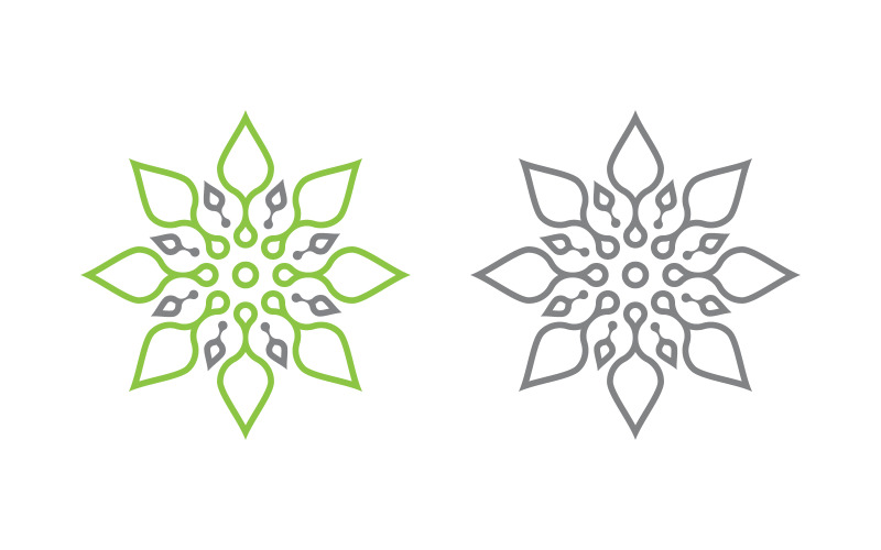 Schoonheid bloem illustratie vector icoon logo ontwerp sjabloon v.4