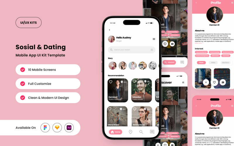 SwipeMate - Interactive Dating and Social App UI