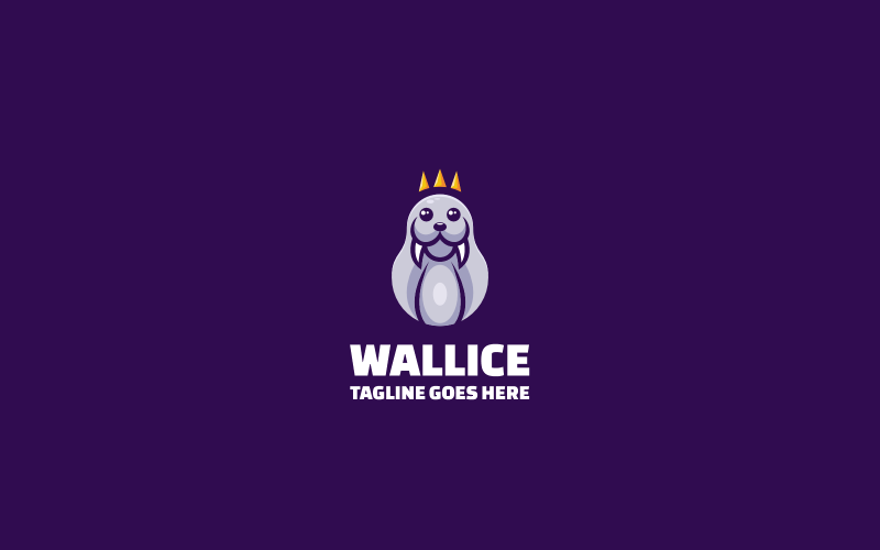 Jednoduché logo maskota Wallice