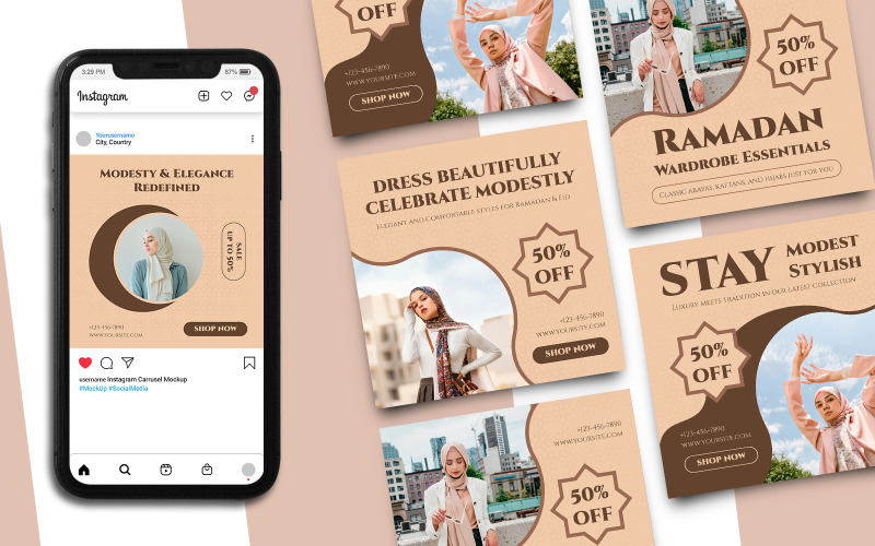 Ramadan Sale Instagram Post Template 038