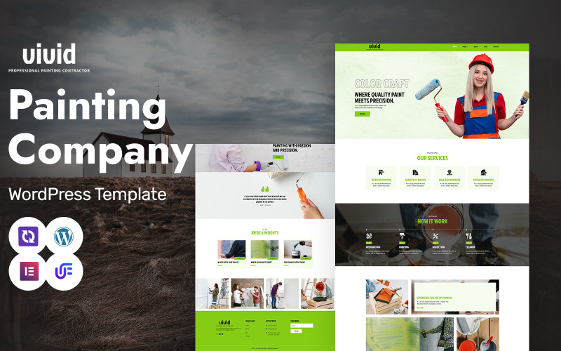 Vivid - 专业绘画服务 WordPress Elementor 主题