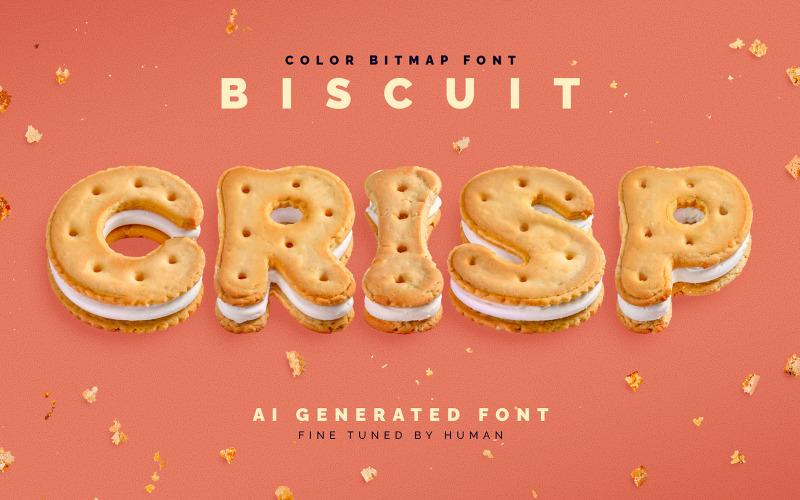 Biscuit Crisp - цветной растровый шрифт