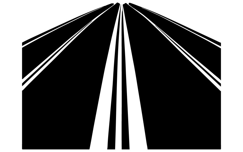 Illustration vectorielle de la route noire