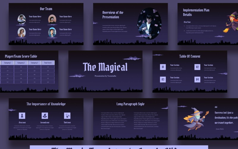 Magische Google Slides-Präsentationsvorlage