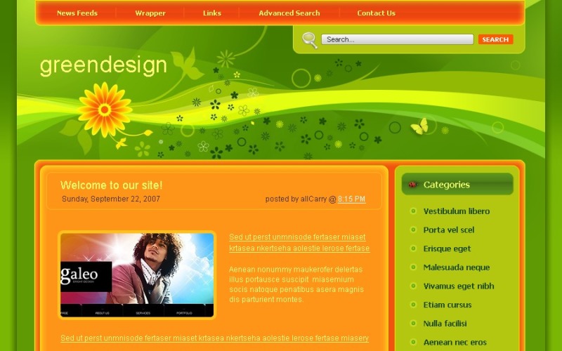 Tema PSD #49716 per Un Sito di Pagine Personali