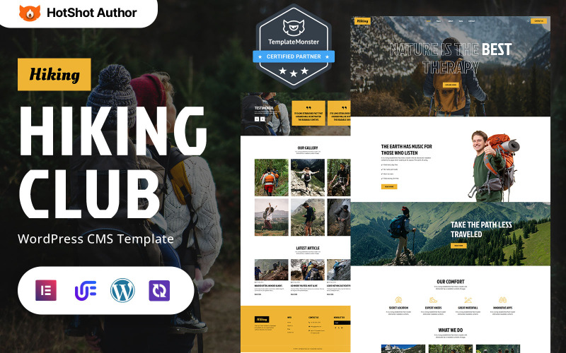 Адаптивна тема WordPress для походів у походи та гірських подорожей