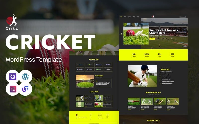 Crikz – Krikett Akadémia és Coaching WordPress Elementor téma