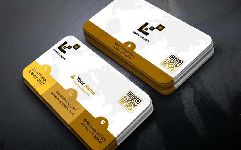 Minimalist Business Card PSD Template – Clean Front & Back Design for Professionals