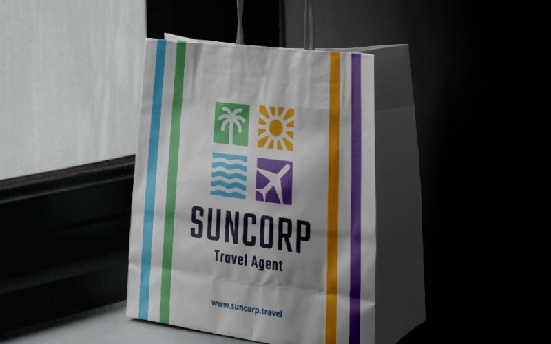 Sun Corp. Resebyrålogotyp