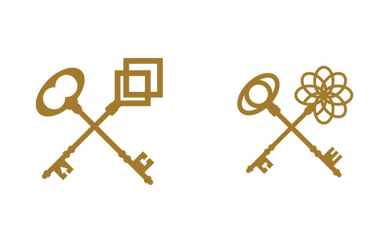 Ícone de chave Modelo de design de ilustração vetorial de propriedade comercial v.7