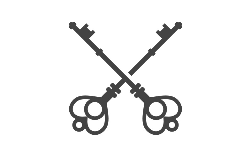Key icon Business Property vector illustration design template v.6