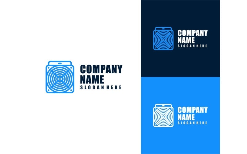 Logotipo do ícone do hardware da CPU Asic Miner
