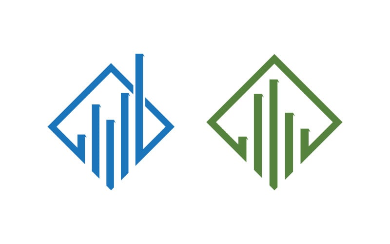 Building Business Finance ikon vektorillustration designmall v.2