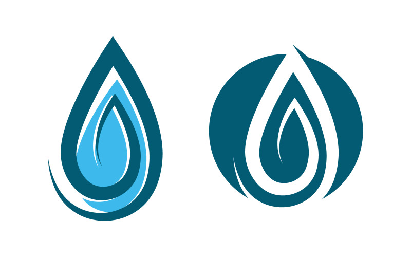 Goccia d'acqua icona fresca Modello illustrazione vettoriale design v.7