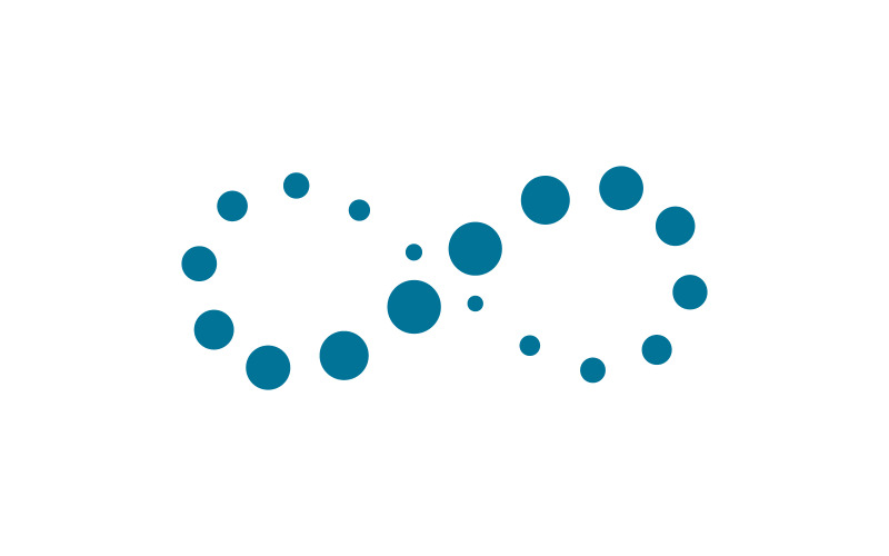 Halvton cirkel digital techno prickar vektor ikon illustration design v.12